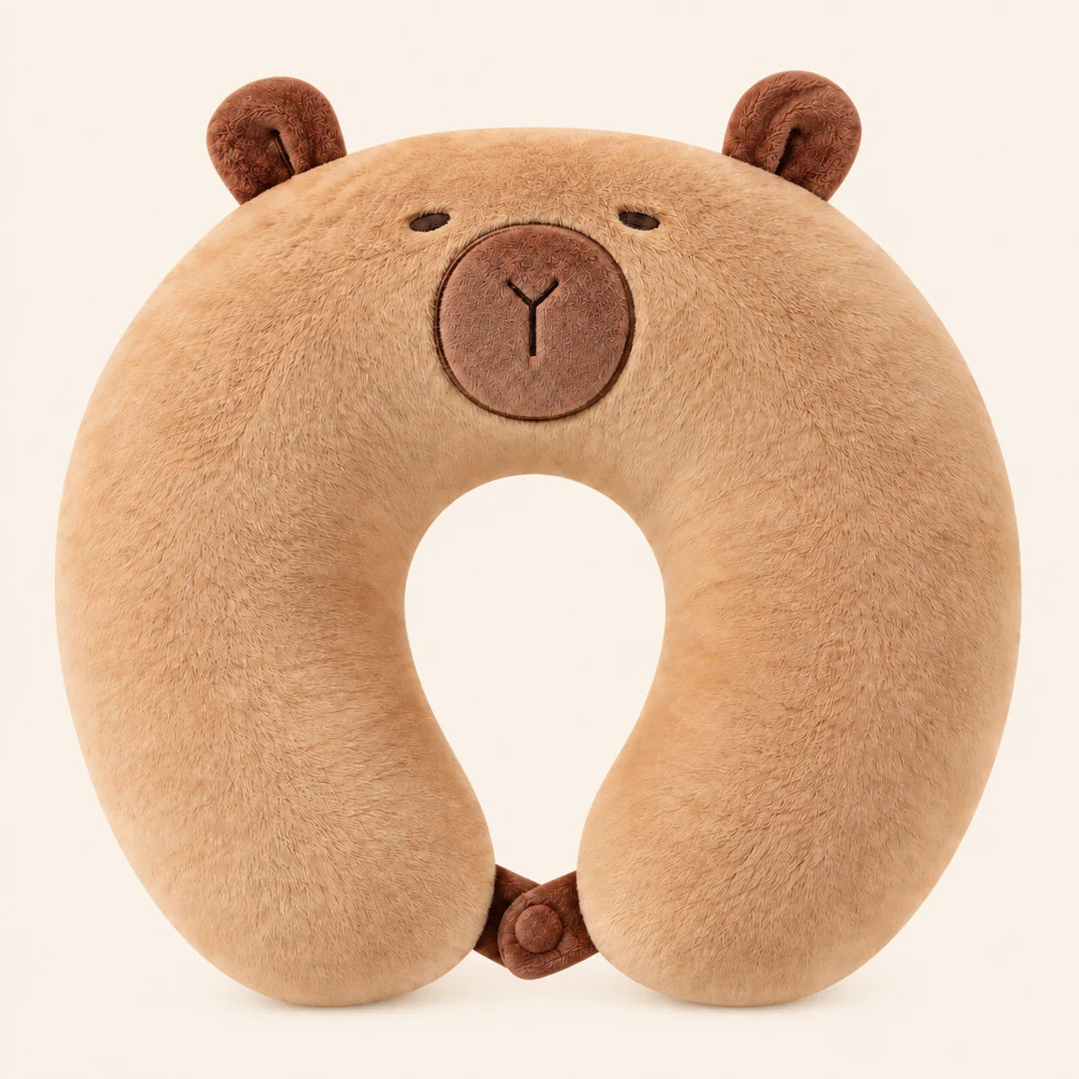 Mocha the Capybara Travel Buddy as a neck pillow (concept render, photo coming soon)